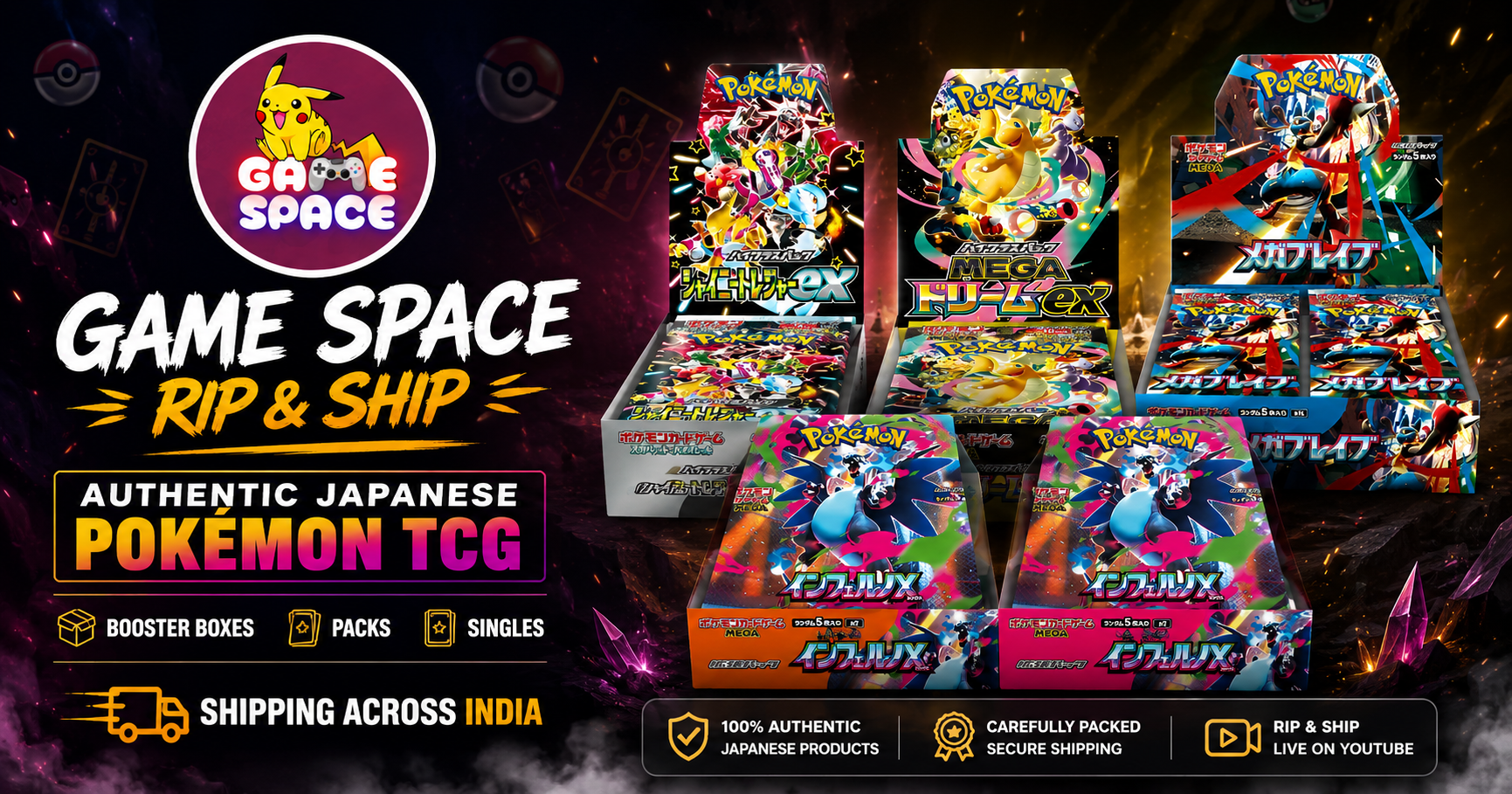 pokemon booster box india Pokémon Mega Evolution: Phantasmal Flames Pokémon Center Elite Trainer Safety Goggles Pokemon TCG Products in India